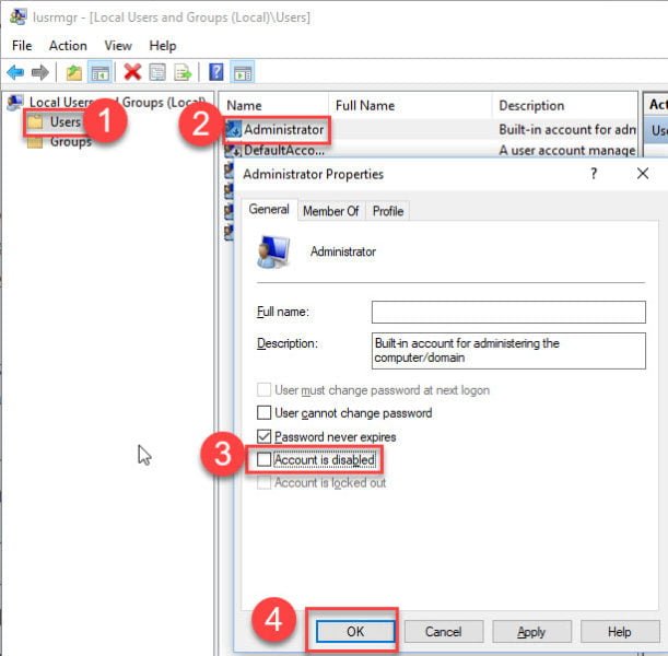 how to remove administrator password in windows 10