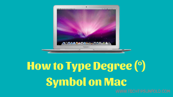 How to Type Degree Temperature Symbol in Mac OS X