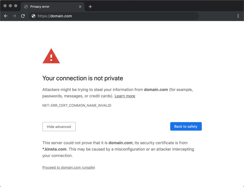 How to Fix “Your Connection is Not Private” Error in Google  chrome