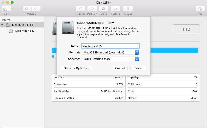 clean up mac disk utility