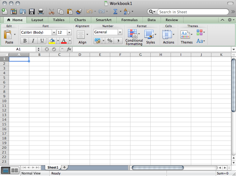 excel for mac os x 10.6.8