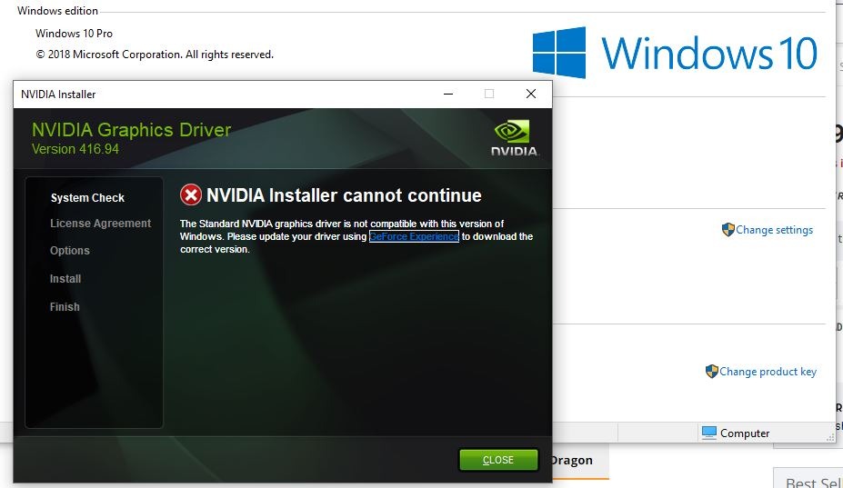 What are the problems NVIDIA driver issue after windows 10 update