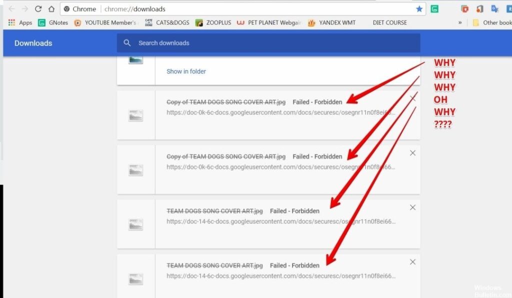 How to fix google drive download error