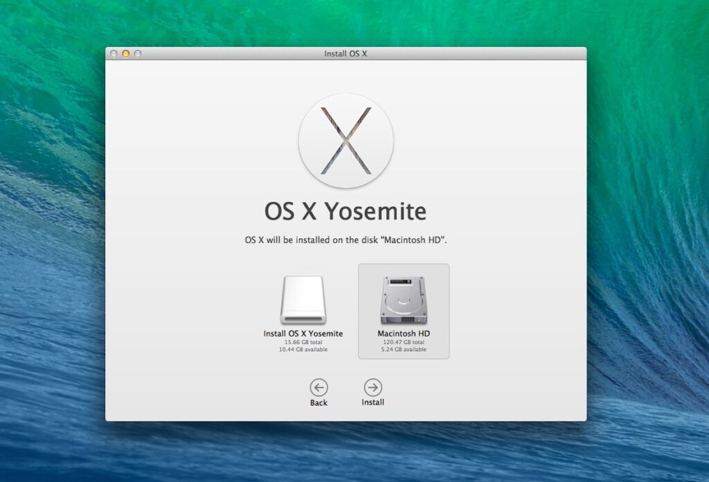 mac os x yosemite usb