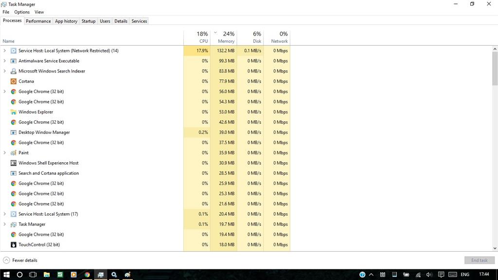 Service Host Local Service Network Restricted high CPU