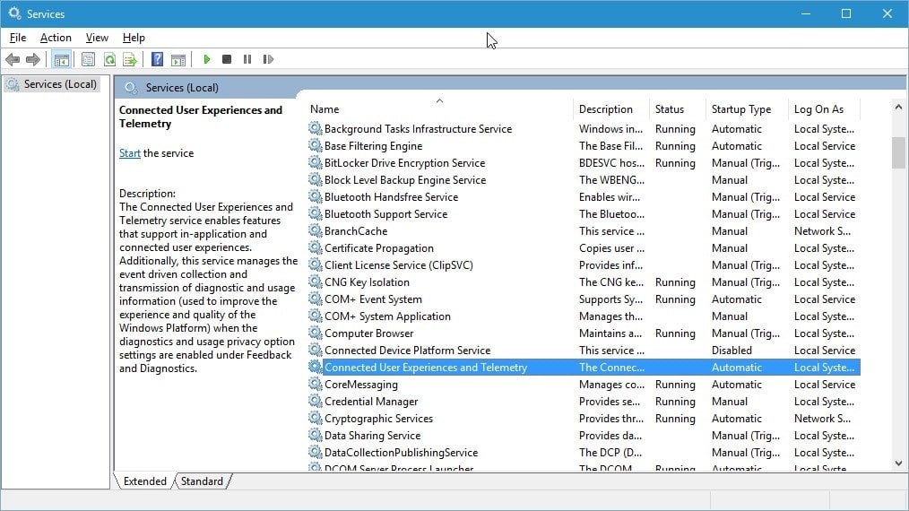 Can I safely kill the 'Microsoft Compatibility Telemetry' process in window 10
