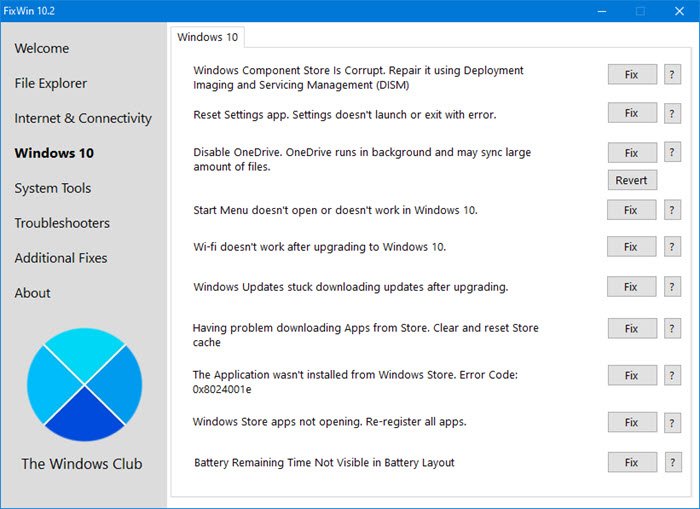 How to download FixWin 10 For Windows 10 free