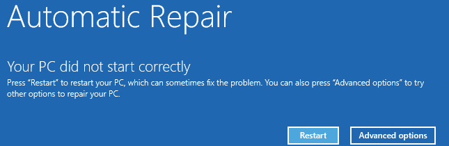 Windows 10 Automatic Repair loop issue step by stepp process