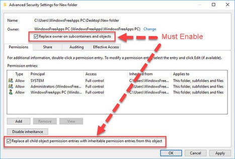 Windows 10 Failed to Enumerate Objects in the Container