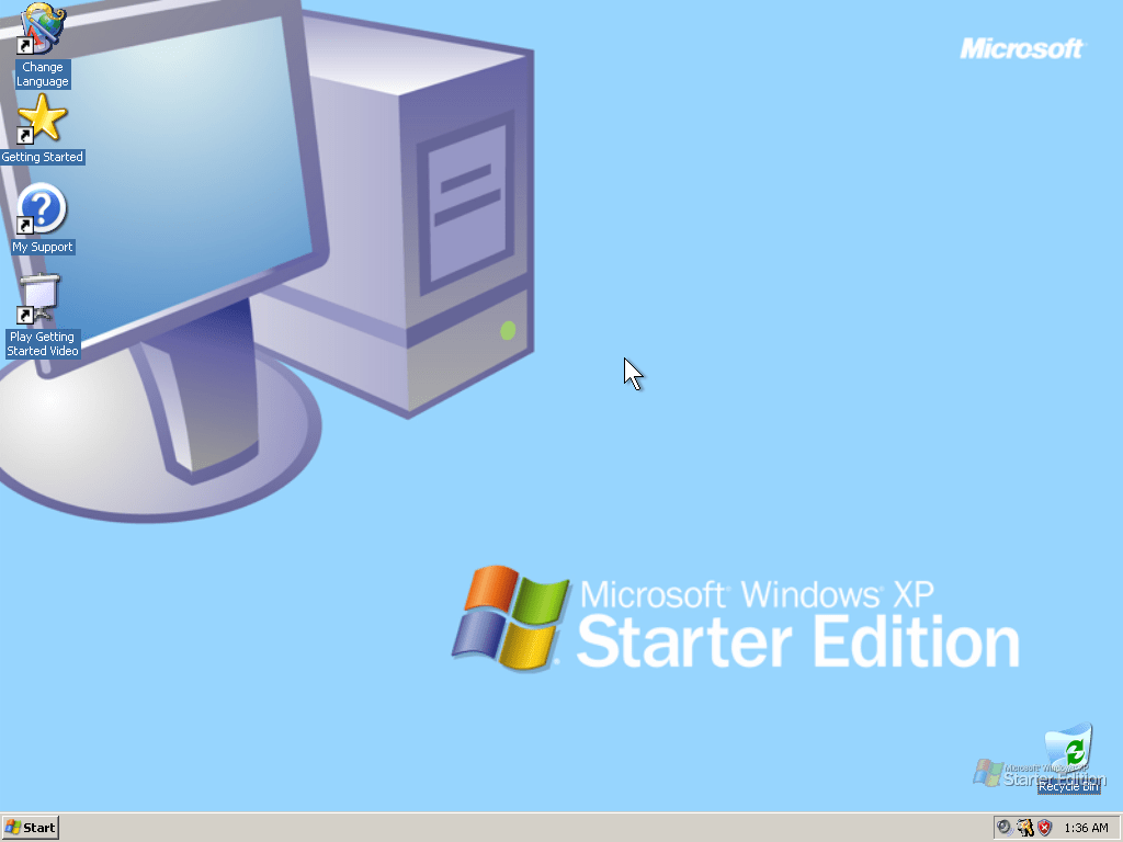 You can download Windows XP Starter Edition for free