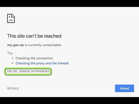 How to fix ERR_SSL_VERSION_INTERFERENCE on Chrome