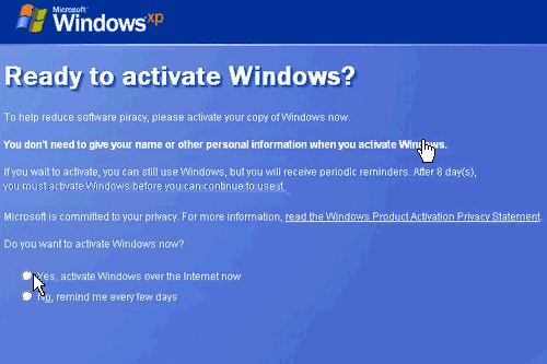 Process of Activate Windows XP for free