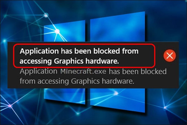 How To Fix Application Has Been Blocked From Accessing Graphics Hardware In Windows 10