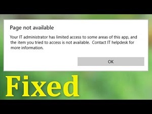 FIX: Your IT Administrator has limited access