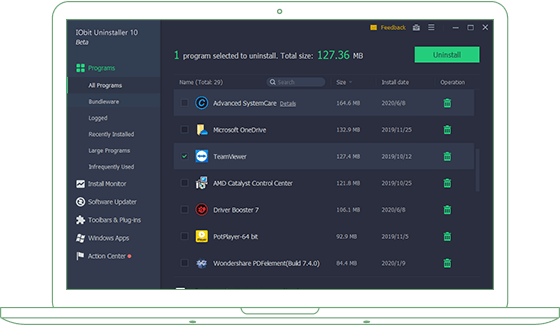You can download IObit Uninstaller for free