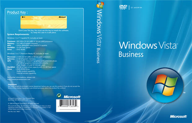 You can download Windows Vista Business Edition ISO for free