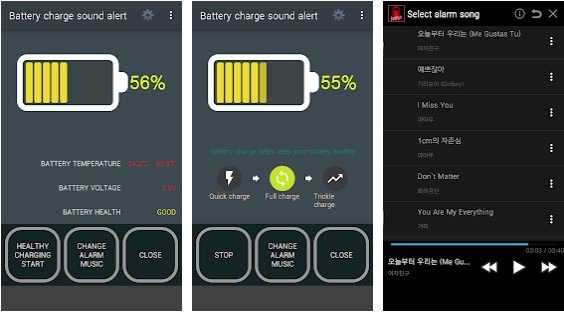 You can download Battery Charging Alert 3