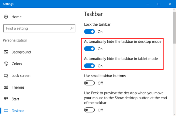 How to auto-hide the taskbar in Windows 10 | ISORIVER