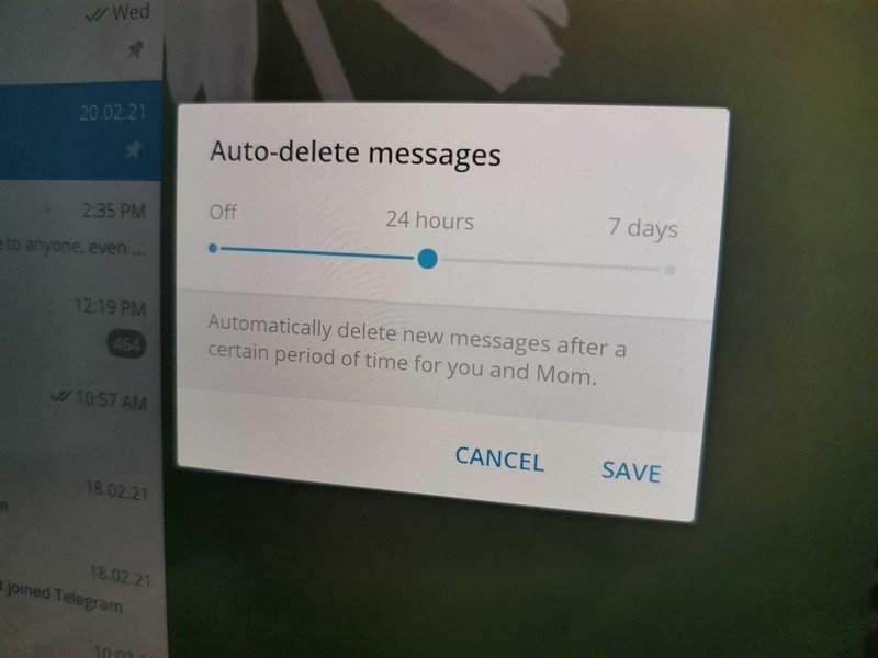 Telegram now offers auto-delete option for messages and invites