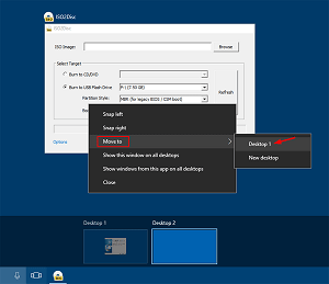 How to quickly move current window to another Task View desktop in windows 10