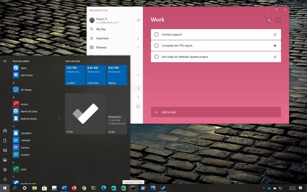 How to pin Microsoft To-Do lists to Start Menu in Windows 10