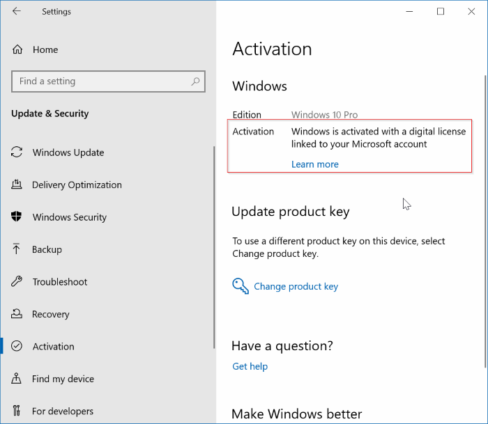 How to unlink my Windows license from my microsoft account