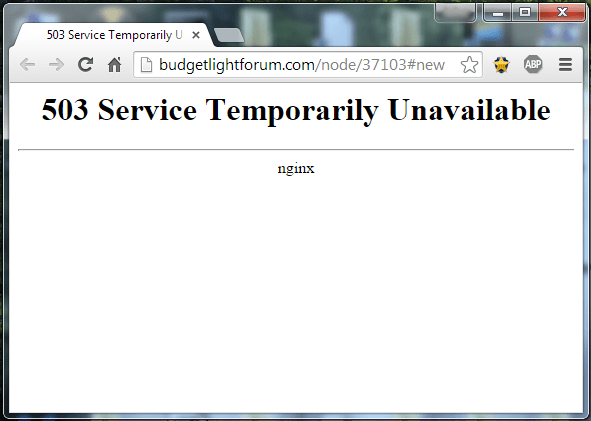 How to fix HTTP error 503: The service is unavailable