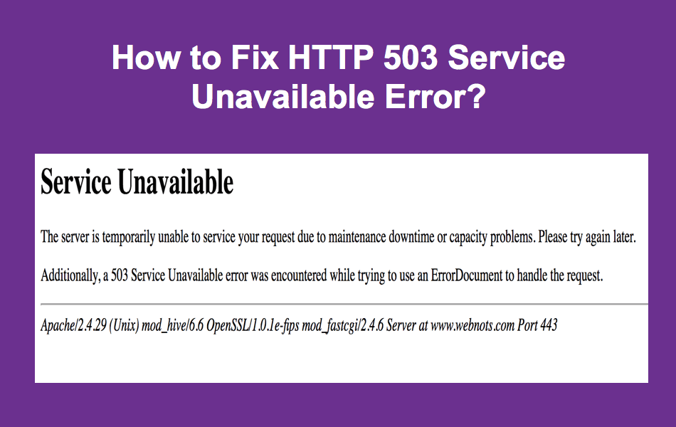 How to Fix 503 Service Unavailable Error in Windows 10
