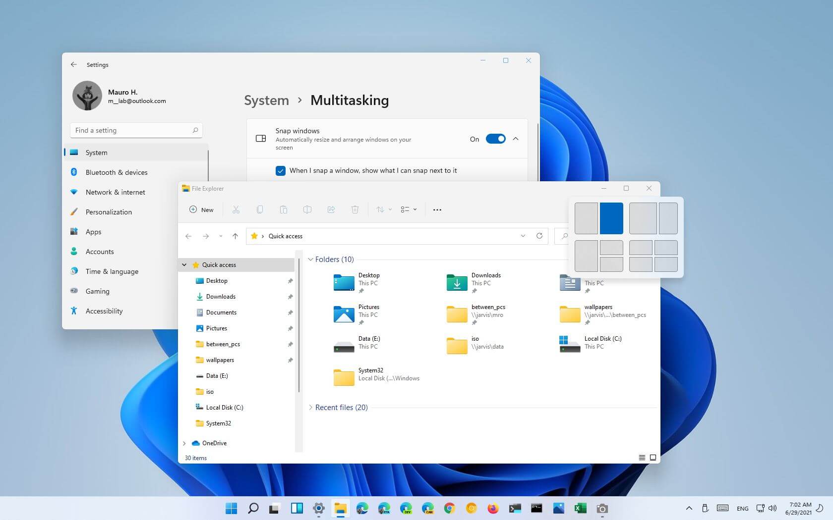 Snap Windows Setting How to Enable Snap layouts in Windows 11 - Quick Guide - ISORIVER